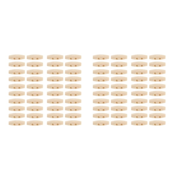 UPGRATOR Natural Wood Toggle Buttons Rustic Style For Sweaters Coats 100Pcs 1.2In Diameter