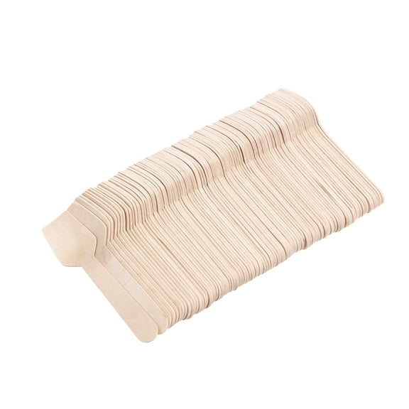 Hemoton 100PCS Disposable Eco-friendly Wooden Ice Cream Spoons Wood Taster Spoons Party Cutlery Supplies