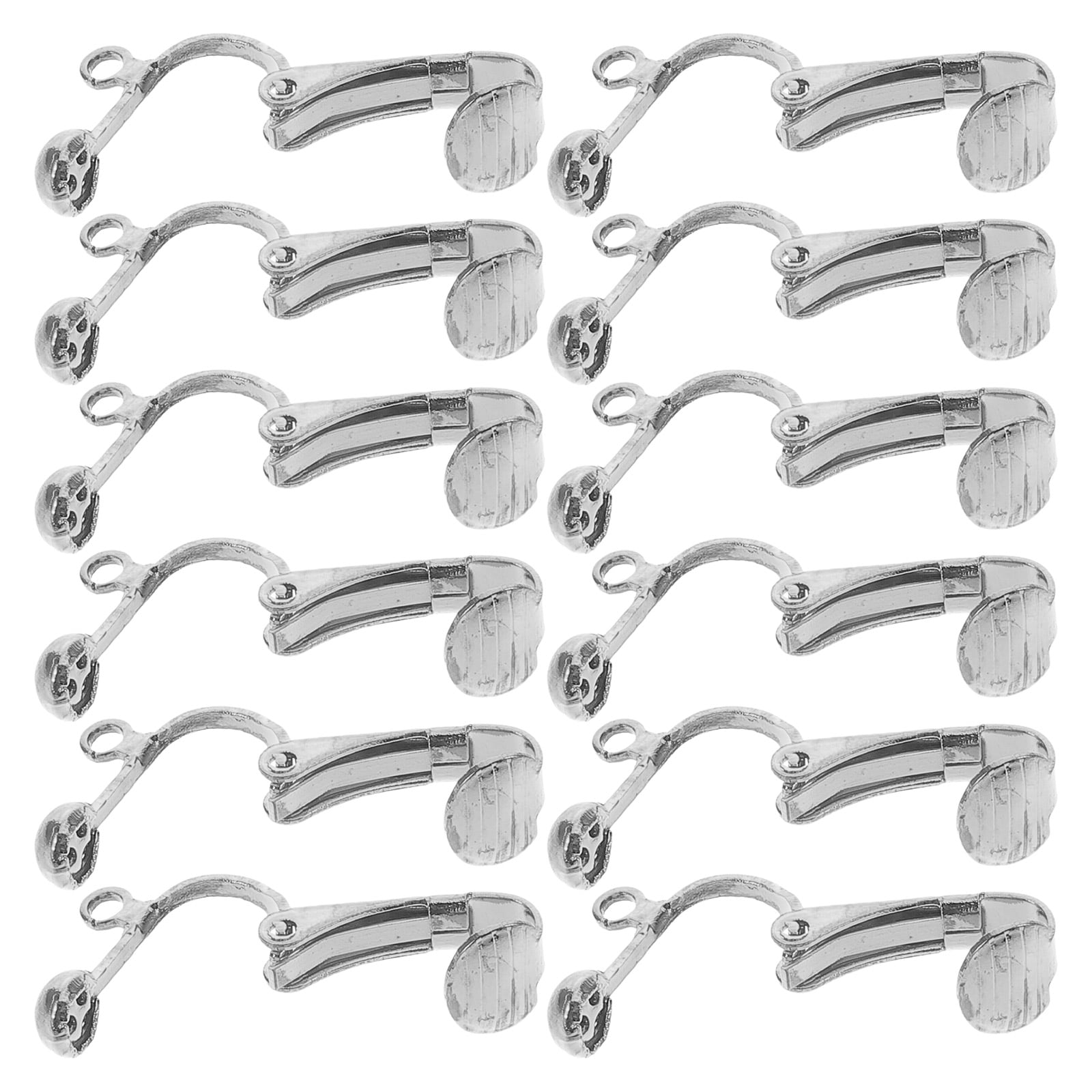Ear Pin Clips Hemoton 100pcs Clip-On Earring Converter Kit Copper Earring Clips Non ...