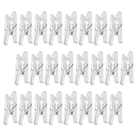 DEEPCRAFF 100-Pack Plastic Clothespins Clips, 1 Inch x 0.4 Inch, and Lightweight for Laundry, Crafts, and Home Use