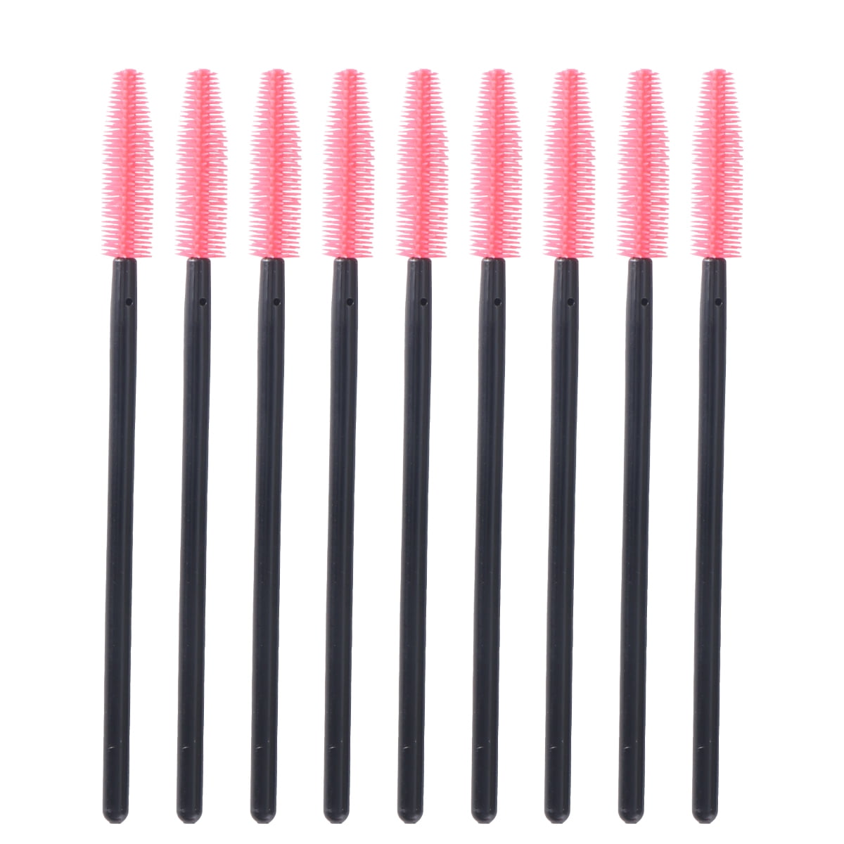 Hemoton 100pcs Silicone Handle Artificial Fiber Bristles Eyelash