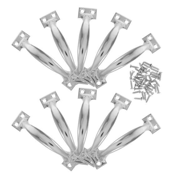 DEEPCRAFF Screen Door Pull Handle Silver 10Pcs 4 Inch