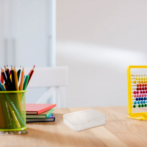 Hemoton 10PCS Card Case Transparent Box for Organizing Small Clear Plastic Storage Box with Lid for Trading Cards Beads Crafts and Business Cards