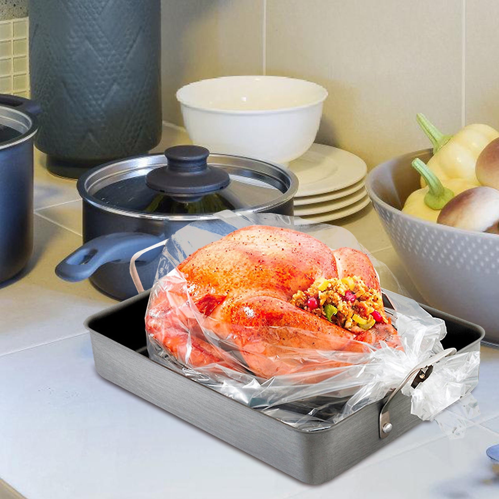 Hemoton 10PCS Slow Cooker Liners Disposable Cooking Bags Pot Liners Bags for Slow Cooker Pans Cooking Trays