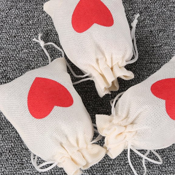 Hemoton 10Pcs Candy Wrapping Bags Drawstring Package Pouch Wedding Celebration Supplies