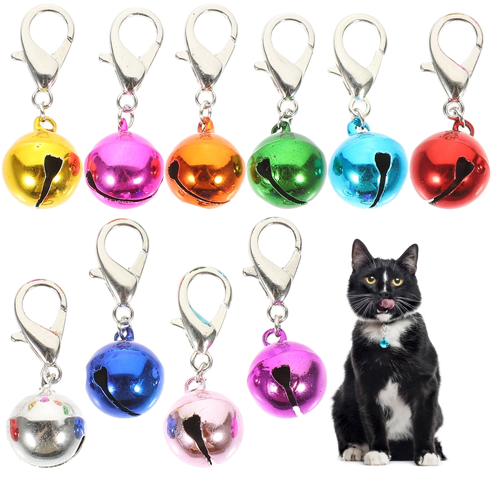 Hemoton 10Pcs Cat Dog Collar Bells Pet Collar Bells Pet Collar Hanging