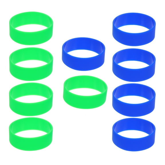 Hemoton 10Pcs Sublimation Silicone Bands Elastic Sublimation Rings Water Bottle Bands