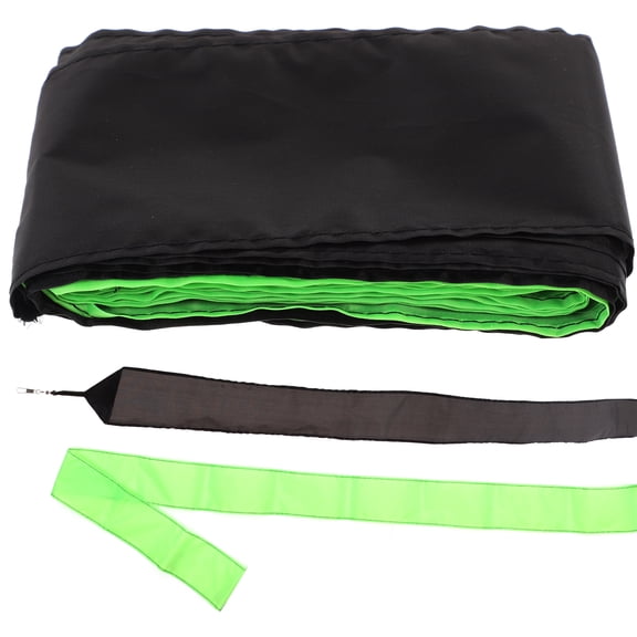 HEMOTON 10m Kite Flat Ribbon Turning Tail Colorful Streamer Floating for DIY Kite Hanging Green