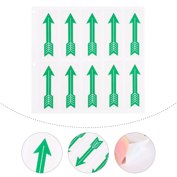 Hemoton 10pcs Arrow Caution Sticker Arrow Indicating Direction Decals Warning Decals