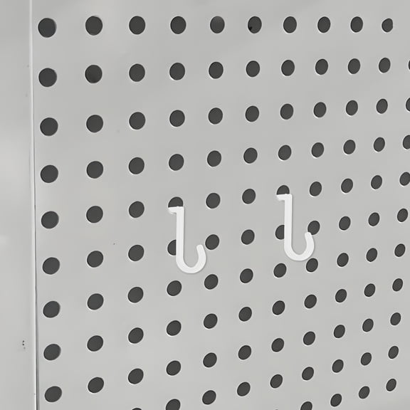 Hemoton 10-Pack Clip-On Hanging Hooks for Pegboard, Plastic Flat Rack Hangers for Kitchen, Bathroom, Wire Shelving Organization
