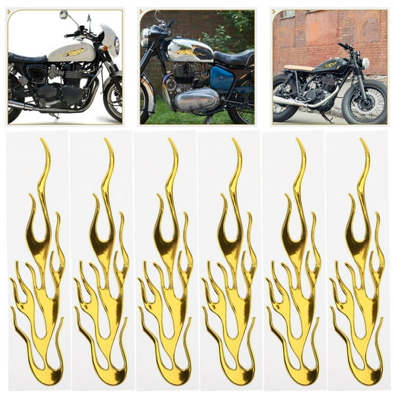 Hemoton 10pcs Decorative Flame Stickers For Car Motorbikes 3d Flame Pvc Decals Decorative Vehicle Decal Flame Motorbike Stickers