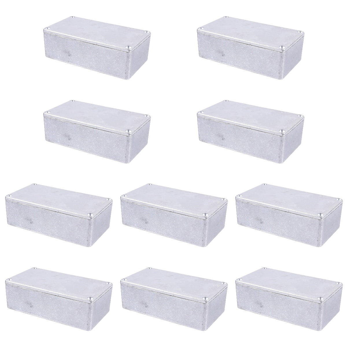 Hemoton 10pcs Effect Enclosure Diecast Box Aluminum Guitar Effect Pedal Box Case
