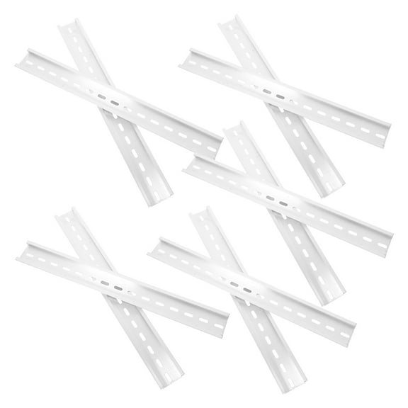 Hemoton 10pcs Electronic Accessory Replaceable Aluminum Din Rails Din Rail Slotted Mounting Guide Din Rail Installation Mount Aluminum Slotted Din Rails