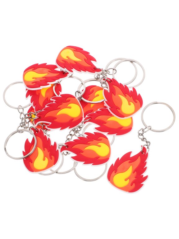 10pcs Fire Key Rings Firefighter Keychain Small Firefighter Party Favors Firefighter Key Holder Firefighter Party Decorations Firefighter Party Centerpiece