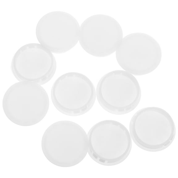Hemoton 10pcs Furniture Screw Hole Plugs White Plastic Snap in Locking Caps Screw Covers Caps Plugs Insert End Caps for Furniture Cabinet Insert End Caps 38mm