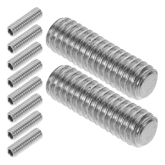 Hemoton 10pcs Hex Socket Set Grub Screws Headless Flat Cup Point Grub Bolt Internal Hex Drive Concave End External Thread for Yoyo Ball