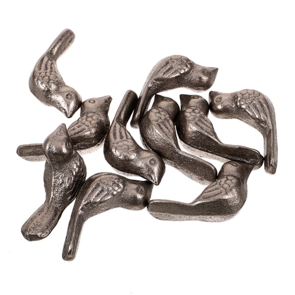 Hemoton 10pcs Iron Art Bird Statue Bird Ornament Small Animal Statue Bird Decorative Figurine Home Decor