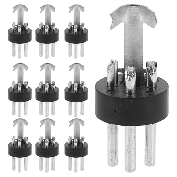 SOPOTUTU 10Pcs Professional Microphone Jack Plug Replacement 3 Pin Audio Signal Transmission Black