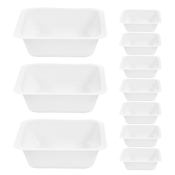 DEEPCRAFF Weighing Pan White 10Pcs 5.3x5.3x1In