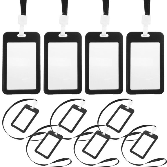Hytrove 10Pcs Waterproof Dustproof Rectangular Id Holder For Lanyard Business Professionals Trade Shows