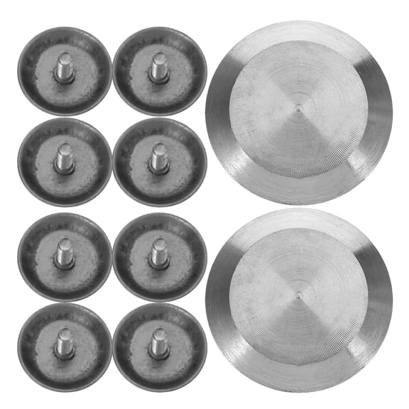 Hemoton 10pcs Safety Tactile Paving Studs for Sidewalks, Subways, Airports Stainless Steel Blind Pathway Markers for Visually Impaired