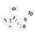 thumbnail image 1 of Hemoton 11pcs Plastic Number Card Set 1-10 Table Numbers Plastic Table Numbers Table Numbers Place Cards Rectangle Plastic Numbered Tags, 1 of 8