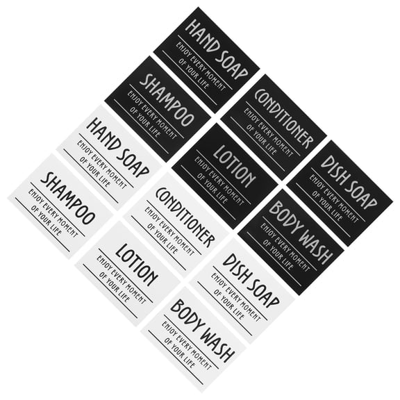 Hemoton 12 PCS Hand Soap Labels Bathroom Label Stickers Travel 9.00X6.50X0.50CM