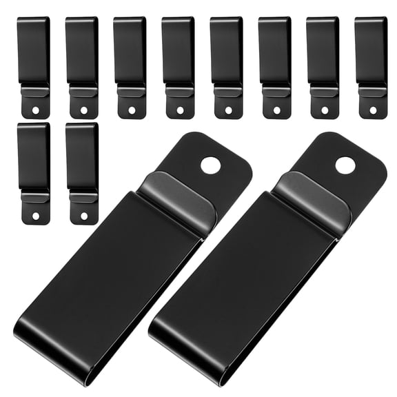 Hemoton 12 Pcs Backpack Clips Replacement Metal Belt Key Holder Black
