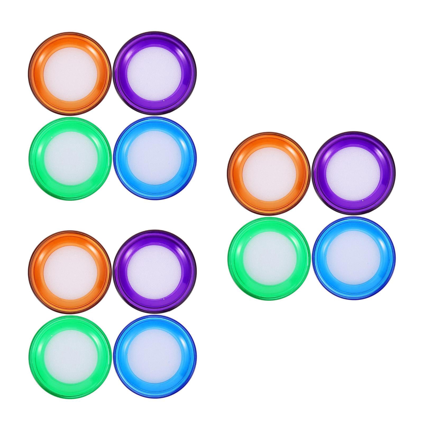 2 Pcs Finger Moistener, Colored Finger Sponge Damper Round Sponge Pad Finger Wet Sponge Finger Dampener Fingertip Water Moisteners Round Case Wetting Sponge Damper For Cashier Counting Cash Money - View #5