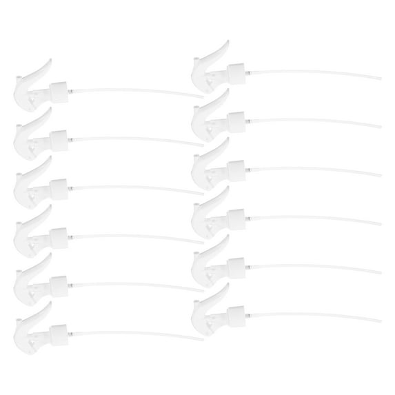 Hemoton 12 Pcs Trigger Sprayer Water Wand Chemical Fine Mist Bottles White