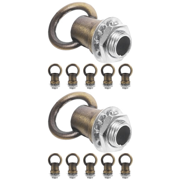 Hemoton 12 pcs  Ceiling Hook Eye Bolt Hook Fastener Light Fixture Hanging Hook Ring Screw