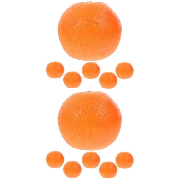 Hemoton 12 pcs  Fake Fruits Artificial Fruits Lifelike Fruits Decorations Simulation Foam Fruits Decor (Fake Orange)