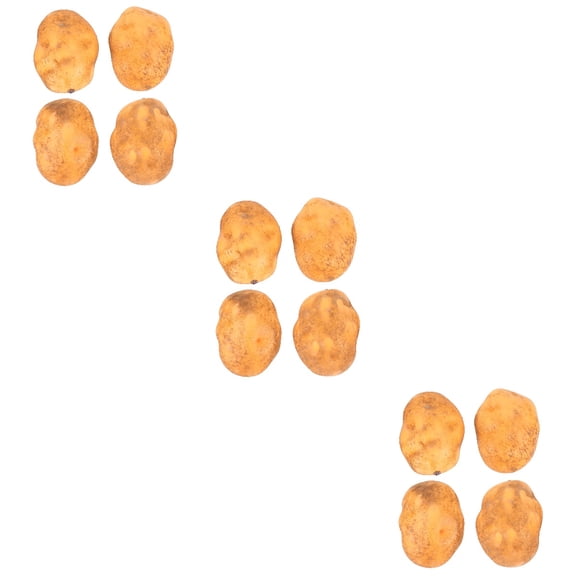 Hemoton 12 pcs Fake Potatoes Foam Artificial Potatoes Model Ornaments Simulation Vegetable for Home