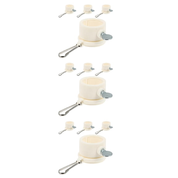 Hemoton 12 pcs  Flag Pole Rings Rotating Mounting Clips Metal Flag Pole Accessories Replacement Flag Pole Holder Rv Flag Pole Kit For Outdoor Flagpole Installation