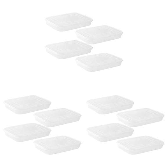 EXHUMKY Transparent Plastic Airtight Fridge Containers for Bacon and Seafood