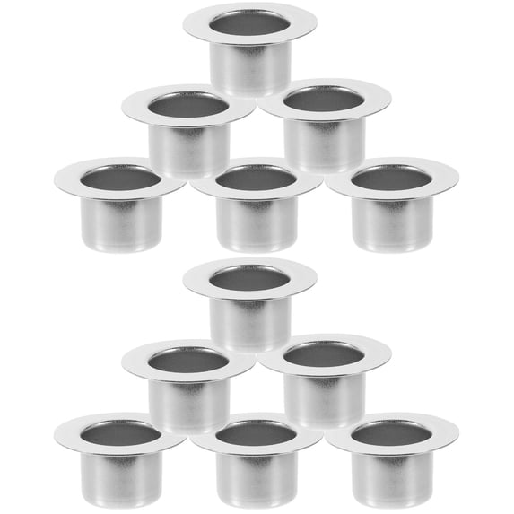 Hemoton 12 pcs Metal Candle Holder Decorative Electroplate Alloy Candle Holder Tealight Holder