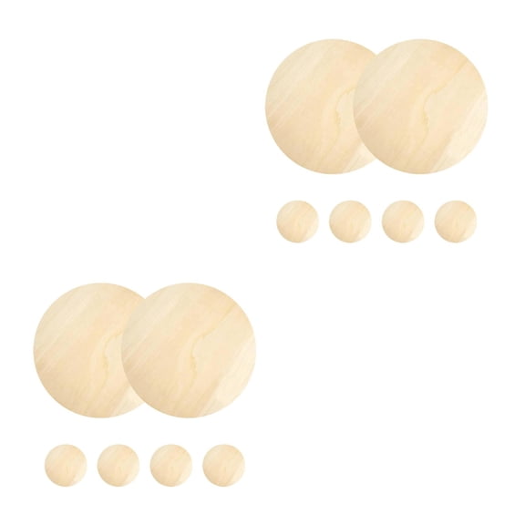 Hytrove Natural Poplar Wood Slices For Teachers Diy Craft Projects 12 Pcs 11.8X11.8X0.1 In