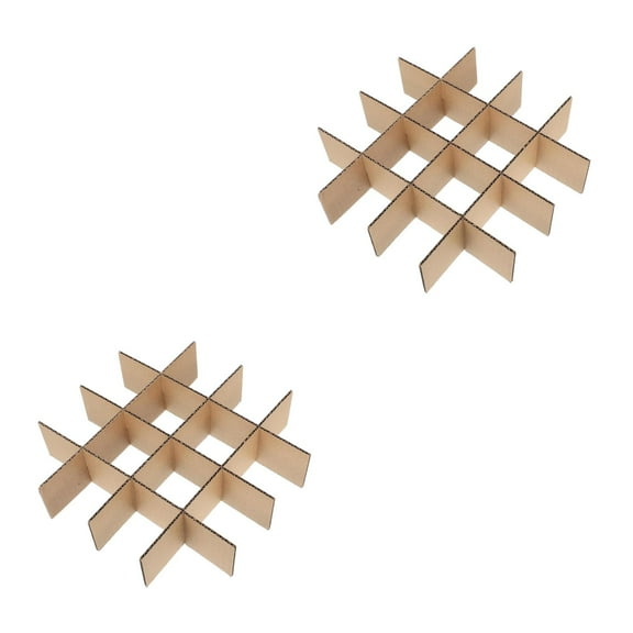 Hemoton 12-Pack Cardboard Packing Box Dividers for Craft Storage, Glass , and Shipping Organizer Kits