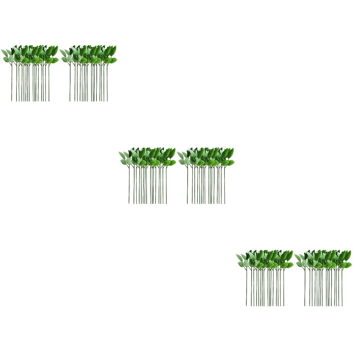 Hemoton 120 Pcs  Realistic Rose Flower Stem Fake Plant Rod DIY Flower Arrangement