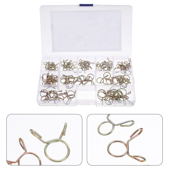Hemoton 120pcs Line Clamps Spring Clamps Hose Clamp Hose Clips Line Clips Spring Hose Clamps Line Clamps Tubing Clips