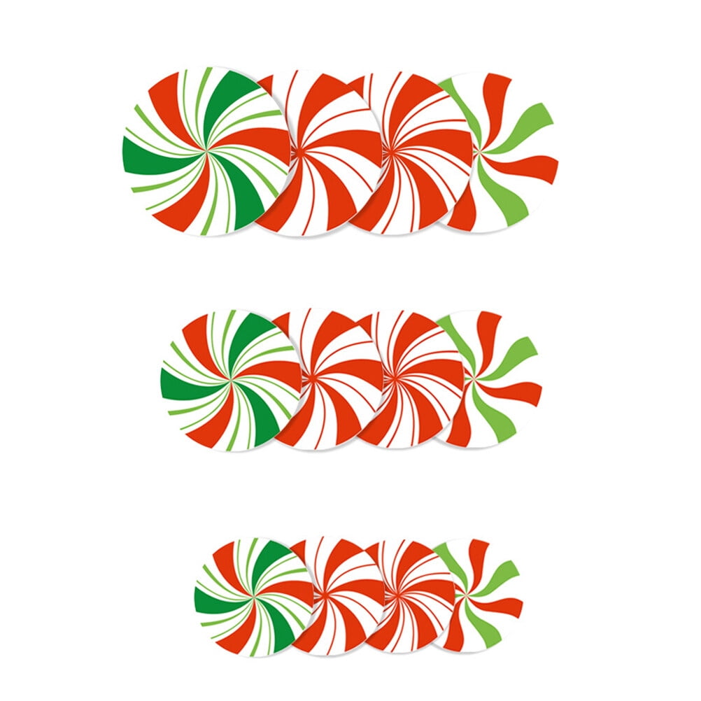 Hemoton 12PCS Wall Sticker Candy Round Shape Self-Adhesive Floor Decals ...