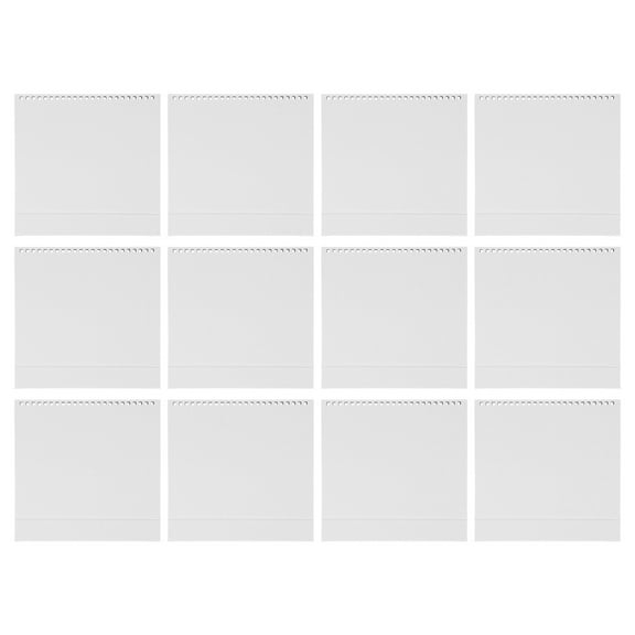 EXHUMKY Stylish Silver DIY Desktop Calendar Base for Craft Projects and Home Office Decoration 12Pcs Synthetic Material