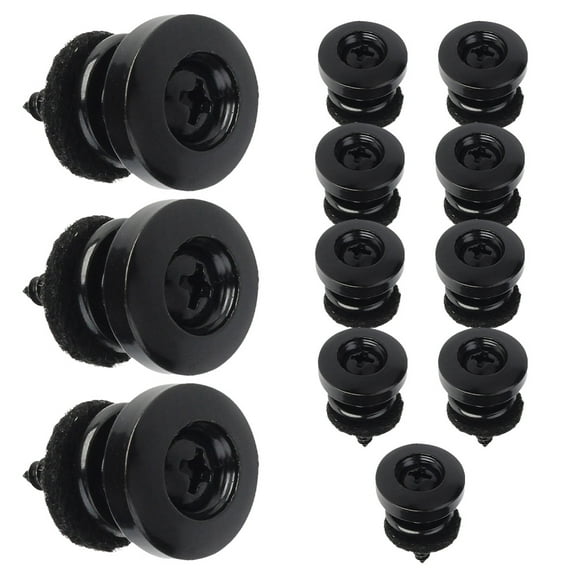 Hemoton 12pcs Electric Guitar Strap Buttons Guitar Bass Strap Locks Guitar Straps Buttons Security Strap Lock System For Electric Guitar Bass Ukulele
