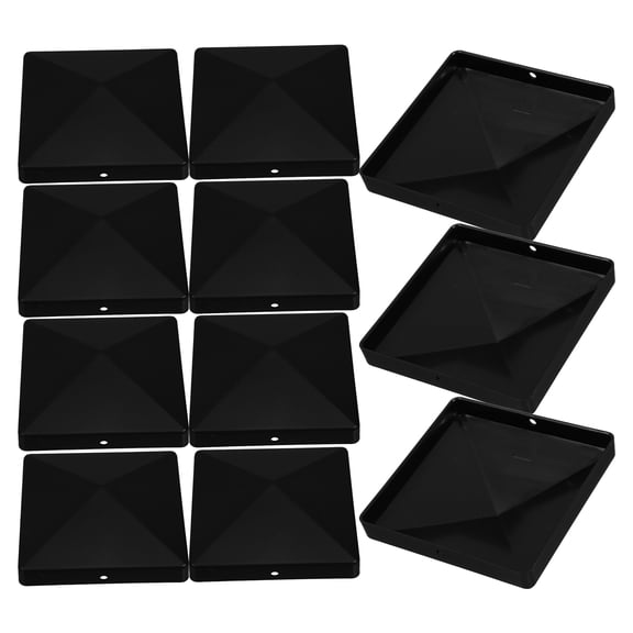 Hemoton 12pcs Fence Post Caps Plastic Outdoor Post Caps Cover Fence Post Covers Fence Poles Protector For Mailbox Lamp Post Piling Cap