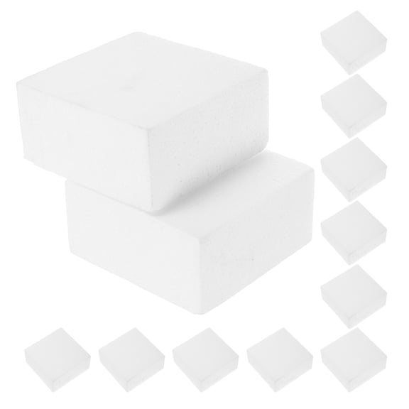 Hemoton 12pcs Foam Cake Making Supply Rectangular Blocks For Cake Modelling Cake Decorating Lightweight For Home and Bakery