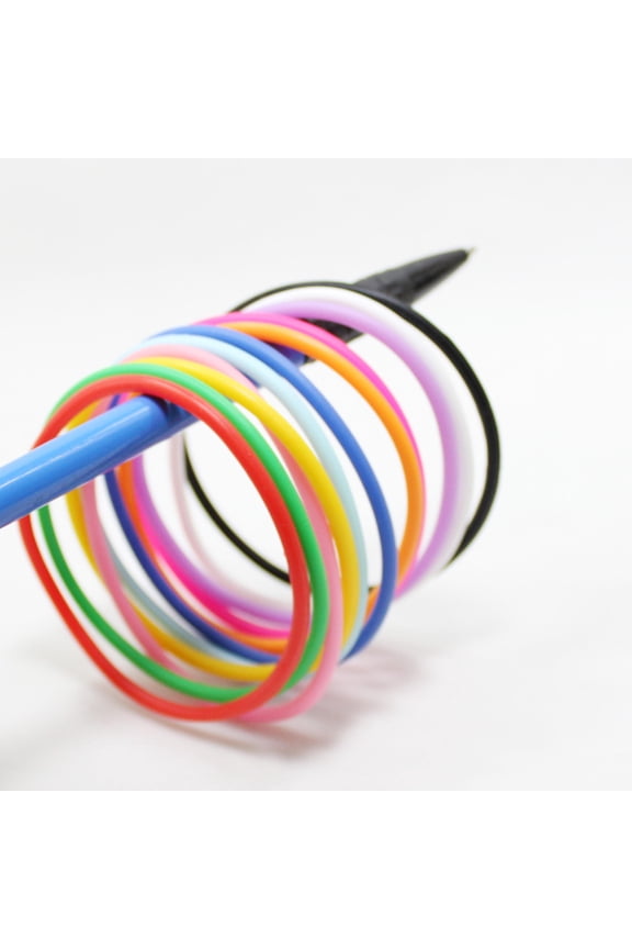 12pcs Jelly Colored Silicone Bracelets Trendy Wristbands For Women Candy Colored Bracelet Cute Silicone Bracelets Wristband Decoration