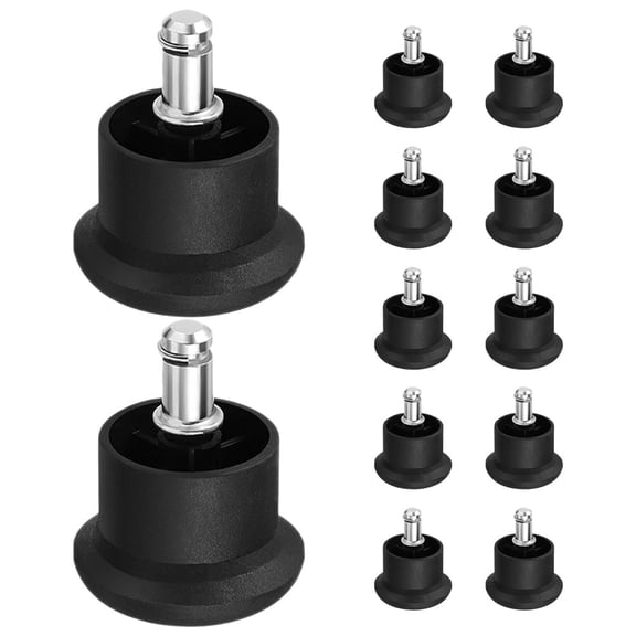 Hemoton 12pcs Low Profile Bell Glides Replacement Office Chair Chair Stool Swivel Caster To Fixed Stationary Castors Replacement Chair Without Wheels