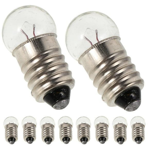 Hemoton 12pcs Mini Electric Bulb Mini Replacement LED Bulb Indicator Light Mini Bulbs Flashlight Mini Bulbs for Small Lightbulb Electrical Experiments