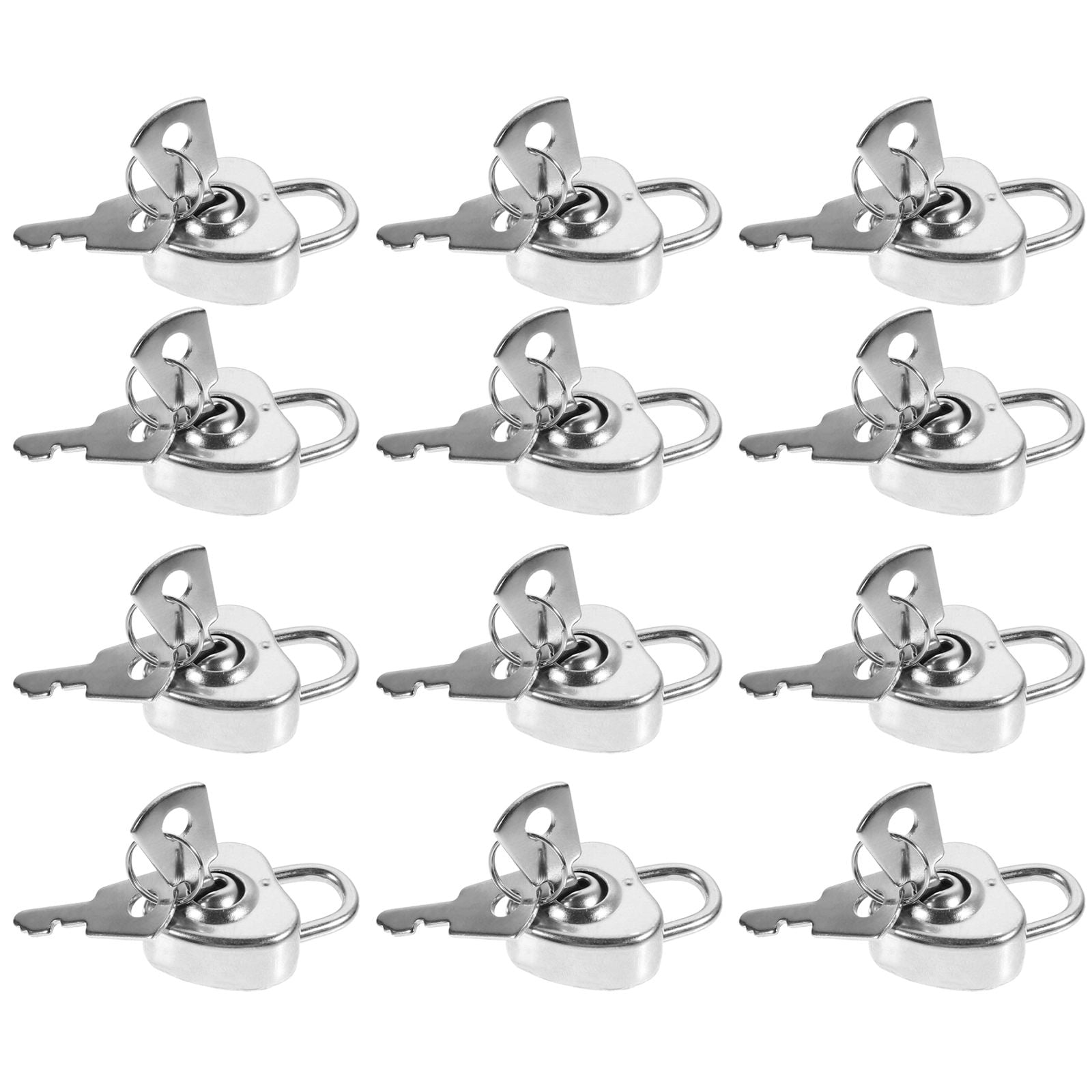 Hand Shape Lock UPGRATOR Padlock Heart Shaped Small Locks Silver 12Pcs 1.2X0.8X0.4In ...