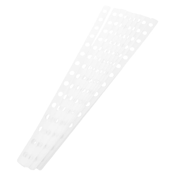 Hemoton 12-Pack Plastic Hanger Strips with Multi-Hole Connectors for Closet Organization and Garment Display Hanging Solutions